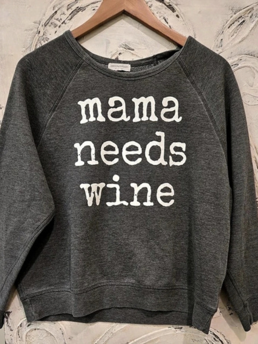 Grayson Threads Mama Needs Wine Graphic Sweatshirt Large